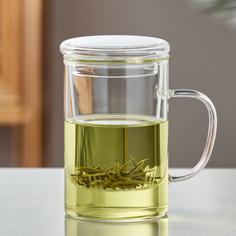 Dual Glass Tea Infuser Mug